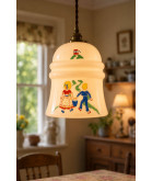 Vintage Yellow "Jack and Jill" Shade (Shade only or Pendant)
