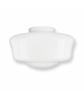 Opal School House Ceiling Light Shade – Art Deco Style with 150mm Fitter Neck