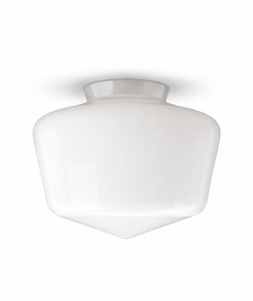Opal School House Ceiling Light Shade – Art Deco Style with 100mm Fitter Neck