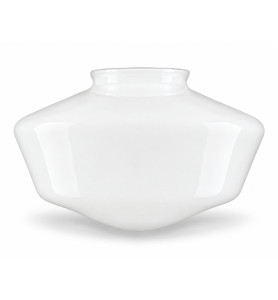 Large Opal School House Ceiling Light Shade – Art Deco Style with 150mm Fitter Neck