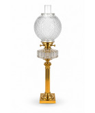 Hobnail Cut Glass Oil Lamp Shade with 100mm Base Hobnail Cut Glass Oil Lamp Shade with 100mm Base