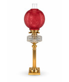 100mm Base Ruby Red Oil Lamp Shade for Duplex/Double Wick Lamps 