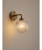 150mm Reeded Globe Shade wirth 80mm Fitter Neck (Clear or Frosted)