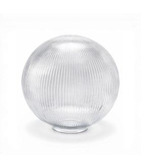 200mm Reeded Globe Shade with 80mm Fitter Neck (Clear or Frosted)