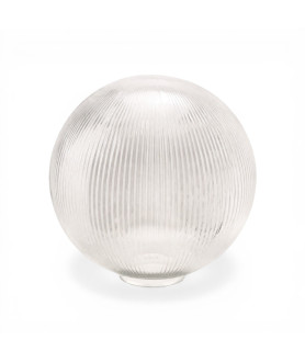 200mm Reeded Globe Shade with 80mm Fitter Neck (Clear or Frosted) 200mm Reeded Globe Shade with 80mm Fitter Neck (Clear or Frosted)