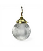 200mm Reeded Globe Shade with 80mm Fitter Neck (Clear or Frosted)