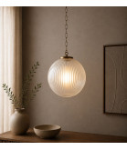 300mm Reeded Globe Shade with 95mm Fitter Neck