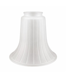 Frosted Ridged Tulip Light Shade with 54mm Fitter Neck Frosted Ridged Tulip Light Shade with 54mm Fitter Neck