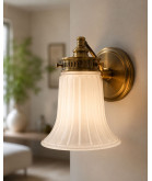 Frosted Ridged Tulip Light Shade with 54mm Fitter Neck