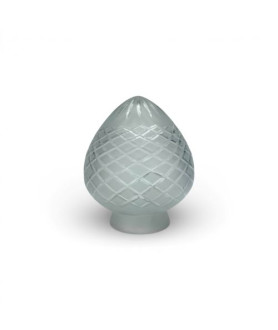 Frosted Cut Glass Acorn Light Shade  with 57mm Fitter Neck
