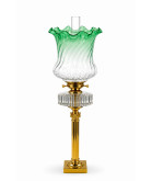 100mm Base Superior Green Glass Tulip Oil Lamp Shade 100mm Base Superior Green Glass Tulip Oil Lamp Shade