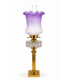 100mm Base Superior Amethyst Tipped Glass Tulip Oil Lamp Shade 100mm Base Superior Amethyst Tipped Glass Tulip Oil Lamp Shade
