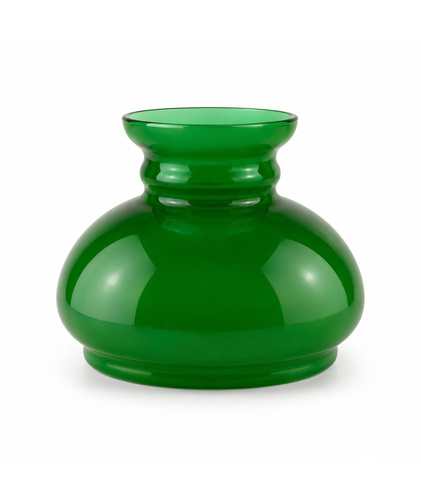 176mm Base Green Vesta Oil Lamp Shade 176mm Base Green Vesta Oil Lamp Shade