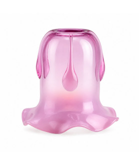 Pink Drip Glass Light Shade with 28mm Fitter Hole