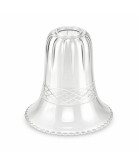 Crystal Cut Bell Light Shade with Basket Weave Pattern and 28mm Fitter Hole (Clear or Frosted)