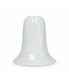 Crystal Cut Bell Light Shade with Basket Weave Pattern and 28mm Fitter Hole (Clear or Frosted)