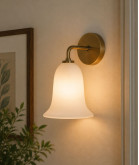 135mm Classic Etched Tulip/Bell Light Shade with 28mm Fitter Hole