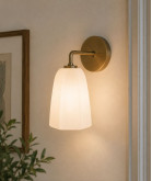 Hexagonal Matt Opal Light Shade with 30mm Fitter Hole