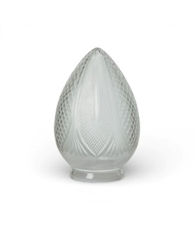Clear Cut Pineapple Acorn Glass Shade with 80mm Fitter Neck