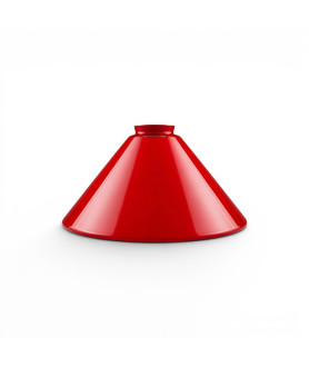 245mm Red Coolie Light Shade with 57mm Fitter Neck