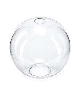 250mm Clear Glass Globe Shade with 42mm Fitter Hole & 80mm Second Hole