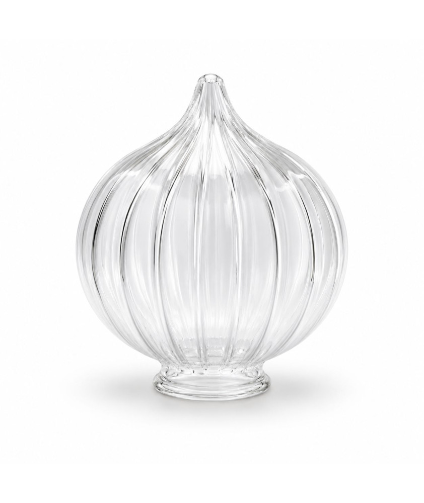 225mm Ribbed Pumpkin Shades with 80mm Fitter Neck (Clear or Frosted) 225mm Ribbed Pumpkin Shades with 80mm Fitter Neck (Clear or Frosted)