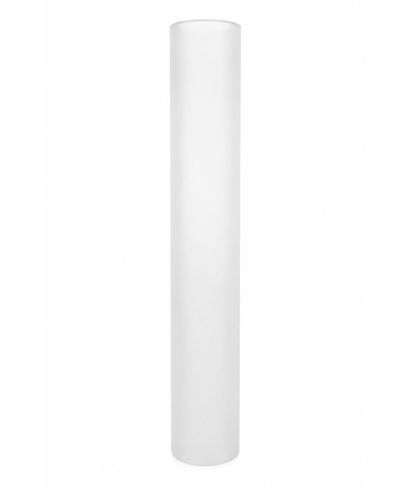 470mm Matt Opal Cylinder Glass Shade with 10mm Hole 75mm Diameter 470mm Matt Opal Cylinder Glass Shade with 10mm Hole 75mm Diameter