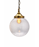 180mm Clear Seeded Bubble Globe Shade with 80mm Fitter Neck