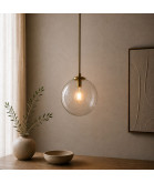 200mm Seeded Glass Globe Shade with 85mm Fitter Hole