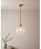 200mm Art Deco Crackle Globe Shade with 80mm Fitter Neck (Clear or Frosted)