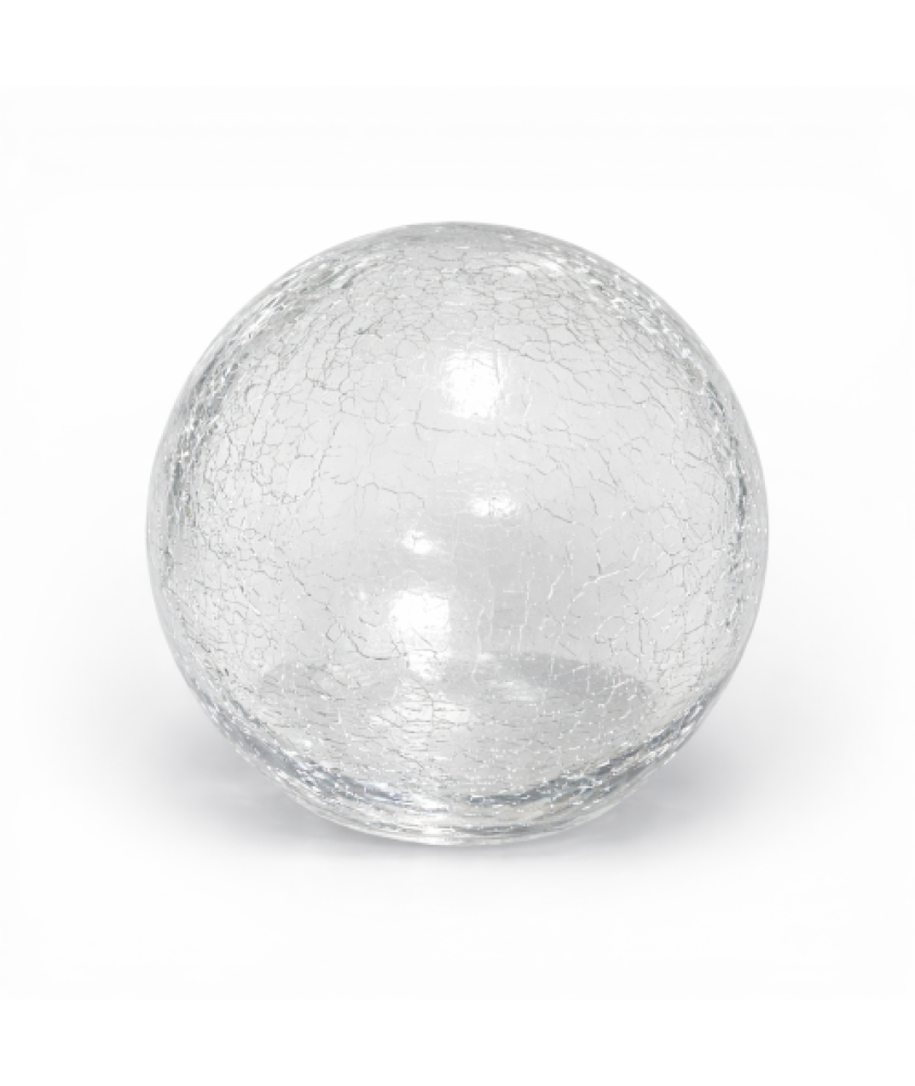 200mm Art Deco Crackle Globe Shade with 80mm Fitter Neck (Clear or Frosted) 200mm Art Deco Crackle Globe Shade with 80mm Fitter Neck (Clear or Frosted)