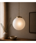 400mm Gloss Opal Globe Shade with 120mm Fitter Neck