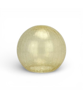 150mm Art Deco Amber Crackle Globe Shade with 80mm Fitter Hole