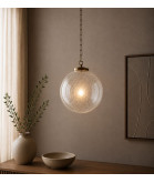 300mm Seed‑Bubble Clear Globe Shade with 90mm Fitter Neck