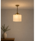 150mm Art Deco Opal Cube Shade with 100mm Fitter Neck (Square)