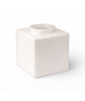 150mm Art Deco Opal Cube Shade with 100mm Fitter Neck (Square)