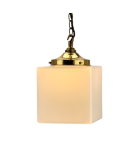 150mm Art Deco Opal Cube Shade with 100mm Fitter Neck (Square)