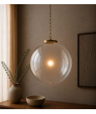 500mm Clear Globe Shade with Custom Fitter Neck (120-150mm, MOQ Applies)