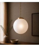 500mm Opal Globe Shade with Custom Fitter Hole (120-150mm, MOQ Applies)