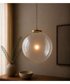 500mm Clear Globe Shade with Made to Order Fitter Hole (120–150 mm, MOQ Applies)