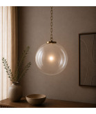 400mm Clear Globe Shade with Made to Order Fitter Hole (120–150mm, MOQ Applies)