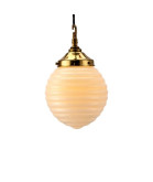 150mm Opal Ribbed Globe Shade with 80mm Fitter Neck