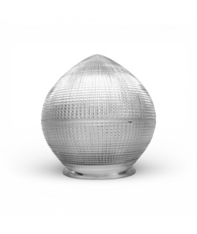 160mm Prismatic Acorn Glass Shade with 100mm Fitter Neck (Holophane Style)