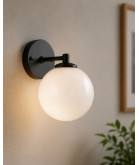 150mm Opal Globe Shade with 80mm Fitter Hole (Flatter Base, Gloss or Matt)