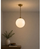 200mm Opal Globe Shade with 80mm Fitter Hole (Gloss or Matt)