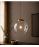600mm Clear Globe Shade with Custom Fitter Neck (120–150 mm, MOQ Applies)