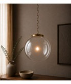 600mm Clear Globe Shade with Custom Fitter Hole (120–150mm, MOQ Applies)
