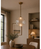 150mm Clear Glass Globe Shade with 65mm Fitter Hole (Clear or Frosted)