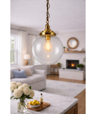 200mm Clear Globe Shade with 80mm Fitter Neck (Clear or Frosted)