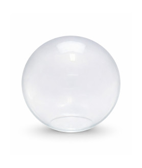 200mm Clear Globe Shade with 80mm Fitter Hole (Clear or Frosted)